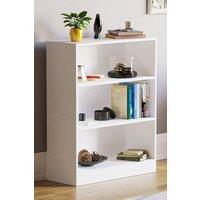 Home Discount Vida Designs Cambridge 3 Tier Low Bookcase Storage Space-saving in White