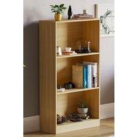 Home Discount Vida Designs Cambridge 3 Tier Medium Bookcase Storage Space-saving in Light Oak