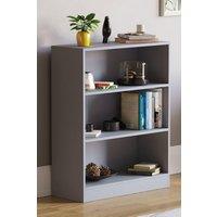 Home Discount Vida Designs Cambridge 3 Tier Low Bookcase Storage Space-saving in Grey