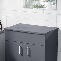 Nes Home Grey 600mm MDF Bathroom Worktop For Vanity Cabinet