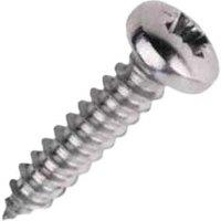 Securpak Zinc Plated Pan Self Tapping Screws (Pack of 40) in Silver