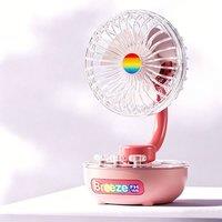 Obasyhig Rechargeable portable desktop fan in Pink