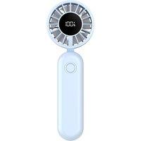 Obasyhig Portable Mini Handheld Folding Cooling Fan in Light Blue
