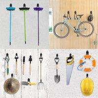 SPETLEK 8 x Wall Mount Garage Storage Hooks Heavy Duty Utility Hanger in Orange