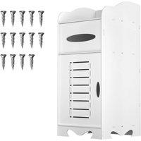 Nordara Free Standing Bathroom Storage Cabinet Cupboard Drawer Shelf Unit in White
