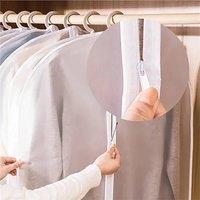 Nordara 60*100cm-Hanging Suit Bags Clothes Cover Dust Protector With Zip in White