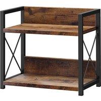 Nordara Wooden Kitchen Countertop Organizer 2 Tier Spice Rack in Brown