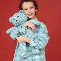 LunaMia Eric Kids Pyjama Set with Matching Teddy Bear | Size: 8-9 Years