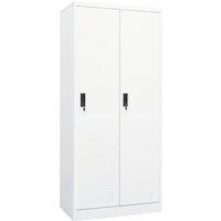 Berkfield Home Wardrobe White 80x50x180 cm Steel | Size: 80 x 50 x 180 cm
