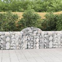 Berkfield Home Arched Gabion Baskets 20 pcs 200x30x80/100 cm Galvanised Iron in Silver