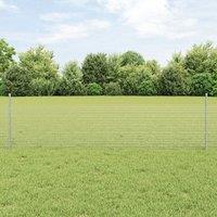 Berkfield Home Garden Fence Set Set of 2 Galvanised steel 10 x 0.5 m Durable in Silver
