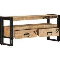 Berkfield Home TV Cabinet 100x30x45 cm Solid Mango Wood in Brown | Size: 100 x 30 x 45 cm