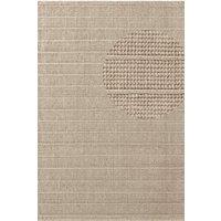Ted Baker Camden Wool Parker Rug Handwoven Striped Living Room in Beige | Size: 120 cm x 170 cm