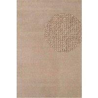 Ted Baker Greenwich Wool Rug Handwoven Living Room in Beige | Size: 200 cm diameter