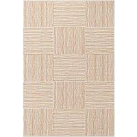 Ted Baker Nightingale Reversible Checkered Rug Indoor Outdoor in Beige | Size: 160 cm x 230 cm