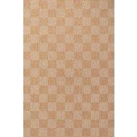 Ted Baker Flatweave Dorothy Indoor Outdoor Rug Checkerboard Design in Beige | Size: 120 cm x 170 cm
