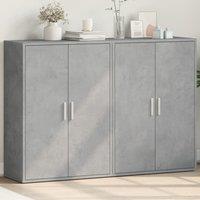 Berkfield Home Sideboards 2 pcs Concrete Grey 60x31x84 cm Engineered Wood | Size: 60 x 31 x 84 cm