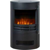 Adam Fires & Fireplaces Sureflame Dunston Round Electric Stove in Black
