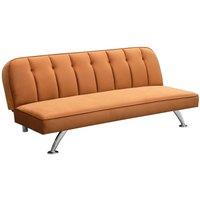Lemon Pavilion Furniture Brighton Sofa Bed - Velvet - L85 x W180 x H76 cm - Orange | Size: 1 Pack