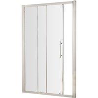 Balterley Sonic 1400mm Single Sliding Shower Door & 8mm Glass, Easyfit - Chrome in Silver