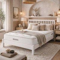 Aspire Classic 1000 Pocket Cashmere Wool Mattress Medium Comfort in White | Size: Super King