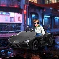 AIYAPLAY Lamborghini Revuelto Licensed Ride On Car, with Suspension in Black