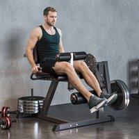 SPORTNOW Adjustable Calf Raise Machine for Leg Extension & Curl Machine in Black