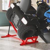 HOMCOM Foldable Ride On Lawn Mower Lift, 400 kg Telescopic Maintenance Jack in Red