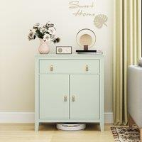 HOMCOM Sideboard with Drawer, Adjustable Shelf for Living Room in Light Green