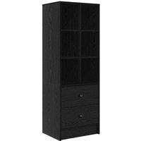 Berkfield Home Black Oak Shelving Unit Black oak Engineered wood Large