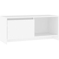 Berkfield Home TV Cabinet White 90x35x40 cm Engineered Wood | Size: 90 x 35 x 40 cm