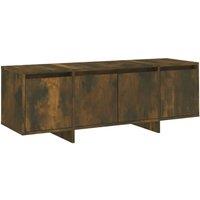 Berkfield Home TV Cabinet Smoked Oak 120x30x40.5 cm Engineered Wood in Brown