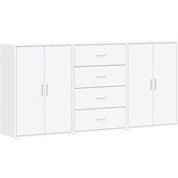 Berkfield Home Sideboards 3 pcs White 60x31x84 cm Engineered Wood | Size: 60 x 31 x 84 cm