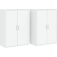 Berkfield Home Sideboards 2 pcs White 60x31x84 cm Engineered Wood | Size: 60 x 31 x 84 cm