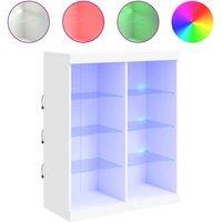 Berkfield Home Sideboard with LED Lights White 81x37x100 cm | Size: 81 x 37 x 100 cm