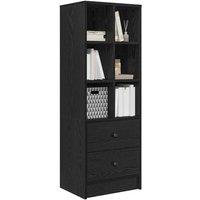 Berkfield Home Modern Black Oak Shelving Unit Black oak Engineered wood Large