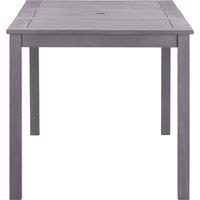 Berkfield Home Garden Table Grey Wash 140x80x74 cm Solid Acacia Wood | Size: 140 x 80 x 74 cm