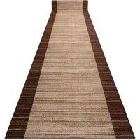 RugsX Anti-Slip Streifen Runner in Brown | Size: 100 cm x 180 cm
