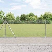 Berkfield Home Fence Post Set Set of 2 Galvanised steel 10 x 1 m Durable in Silver