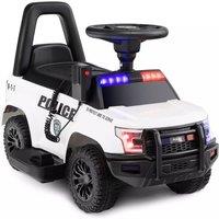 Costway Ride On Car 6V Battery Powered Electric Ride-on Vehicle w/ Real Megaphone in White