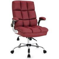 Costway Executive Office Chair Ergonomic Padded High Back Swivel Computer Desk Chairs in Red
