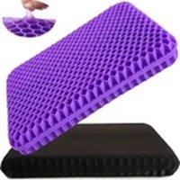 EONLION Ultra Thick Orthopaedic Gel Cushion Office Car Seat Pad in Purple