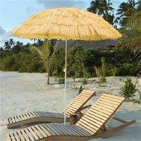 Nordara 160CM Garden Hawaiian Parasol Tilt Extendable Umbrella Beige