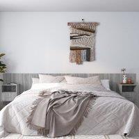 Berkfield Home Bed Headboard with Cabinets Grey Sonoma Engineered Wood