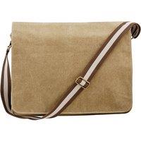 Quadra Men's Vintage Canvas Despatch Bag - 14 Litres in Tan