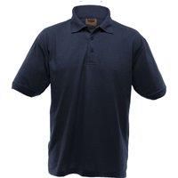 Ultimate Clothing Collection Men's UCC 50 50 Heavyweight Plain Pique Short Sleeve Polo Shirt in Navy | Size: 5XL
