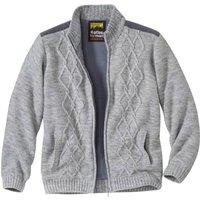 Atlas for Men Men's Knitted Fleece Lined Jacket in Grey | Size: Small