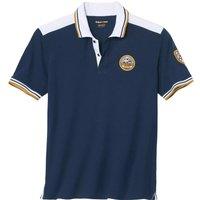 Atlas for Men Men's Sporty Pique Polo Shirt in Navy | Size: Large