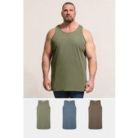 BadRhino Men's 3 Pack Extra Long Vest Tops | Size: 2XL