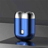 Nordara Men's Mini USB Rechargeable Portable Electric Shaver, Pocket Size for Men in Blue